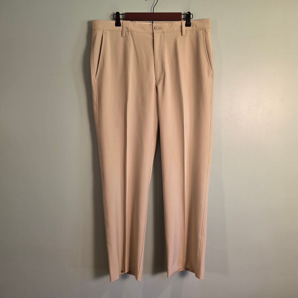 FootJoy Mens Golf Pants Tan Khaki Performance Stretch Flat Front W36 L31 24102